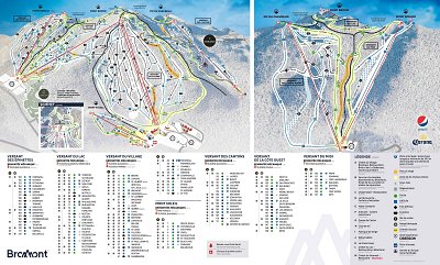 Ski resort Bromont: схема склонов