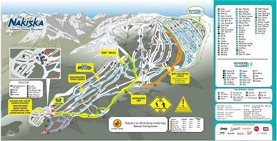 Горнолыжный курорт Ski Nakiska: схема склонов