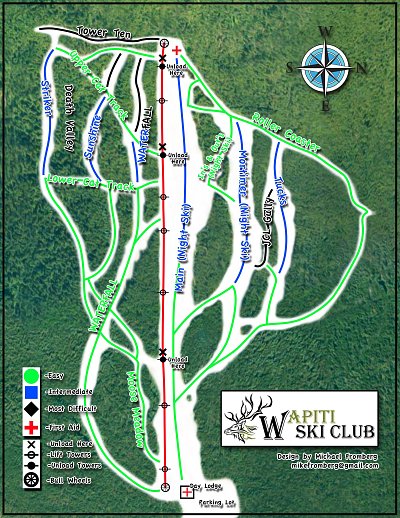 Горнолыжный курорт Ski Wapiti: схема склонов