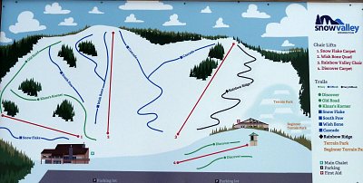 Ski resort Snow Valley – Edmonton: схема склонов