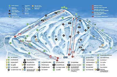Горнолыжный курорт Val Saint-Come: схема склонов