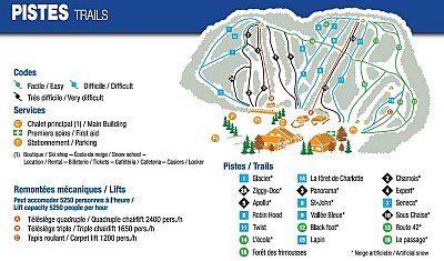 Ski resort Vallée Bleue: схема склонов
