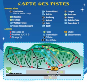 Горнолыжный курорт Vallee du Parc: схема склонов