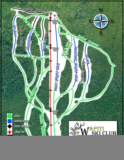Ski resort Wapiti Ski Hill – Elkford: схема склонов