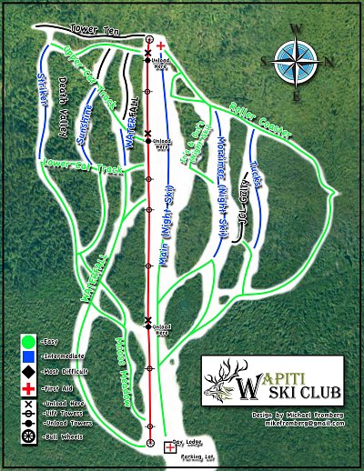 Ski resort Wapiti Ski Hill – Elkford: схема склонов