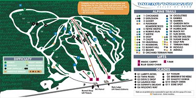 Ski resort Wentworth: схема склонов