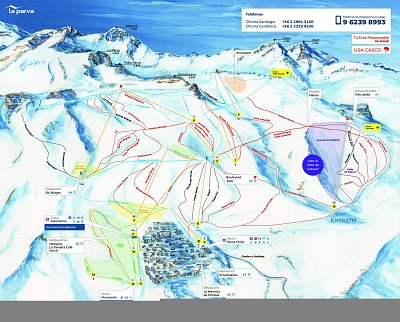 Ski resort La Parva: схема склонов