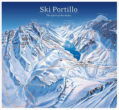 Ski resort Portillo: схема склонов