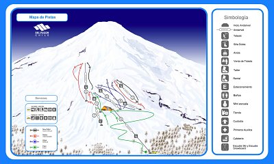 Ski resort Pillán – Villarrica: схема склонов