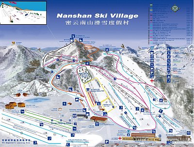 Ski resort Nanshan: схема склонов