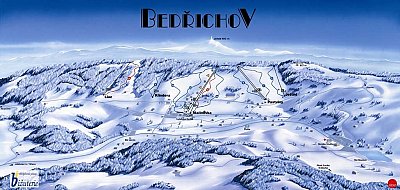 Горнолыжный курорт Bedrichov: схема склонов