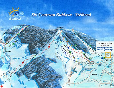 Горнолыжный курорт Bublava: схема склонов