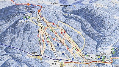Ski resort Černá hora – Janské Lázně: схема склонов