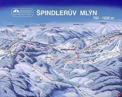 Ski resort Špindlerův Mlýn: схема склонов