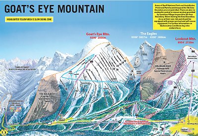 Banff - Sunshine Village: схема склонов