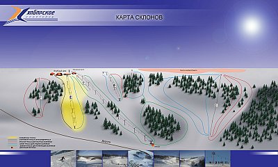 Горнолыжный комплекс Хабарское: схема склонов