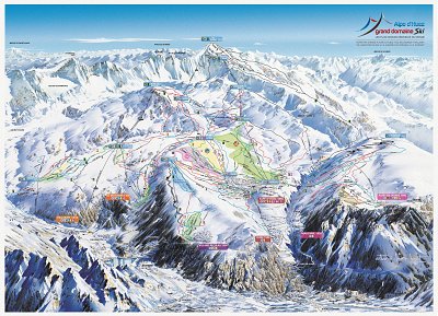 Alpe d`Huez: схема склонов