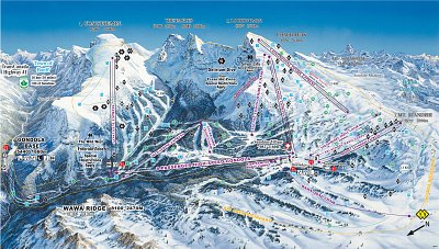 Banff - Sunshine Village: схема склонов