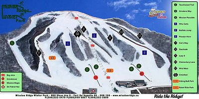 Mission Ridge, CA: схема склонов