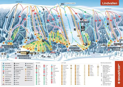 Lindvallen: схема склонов