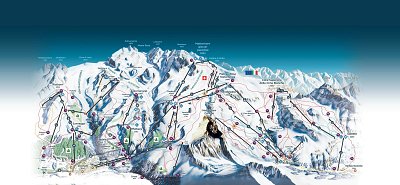 Zermatt/Breuil-Cervinia/Valtournenche – Matterhorn: схема склонов