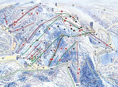 Ski resort Ruka: схема склонов
