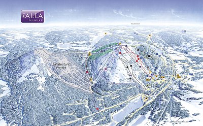 Ski resort Salla: схема склонов