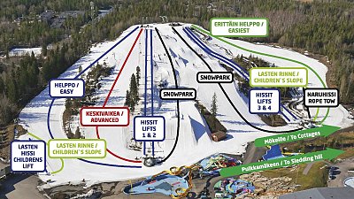 Ski resort Serena: схема склонов