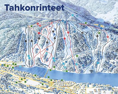 Ski resort Tahko: схема склонов