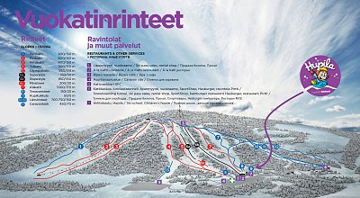 Ski resort Vuokatti: схема склонов