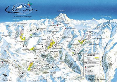 Ski resort Aiguilles: схема склонов