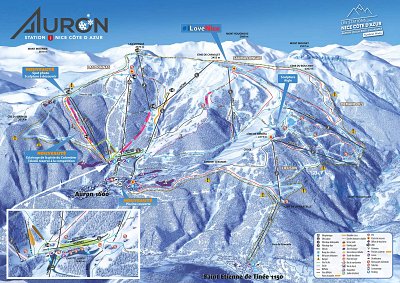 Ski resort Auron (Saint-Etienne-de-Tinée): схема склонов