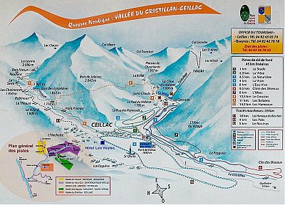 Горнолыжный курорт Ceillac: схема склонов