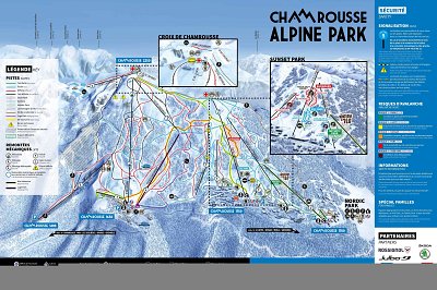 Ski resort Chamrousse: схема склонов
