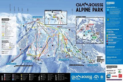 Ski resort Chamrousse: схема склонов