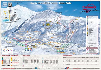 Ski resort Crévoux: схема склонов