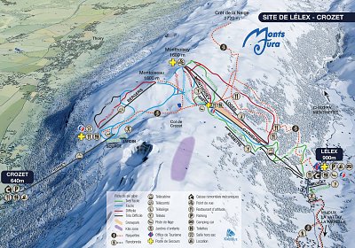 Ski resort Lélex/Crozet: схема склонов