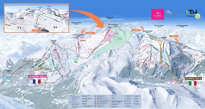 Espace San Bernardo – La Rosière/La Thuile: схема склонов