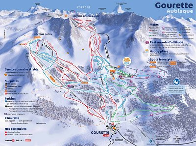 Ski resort Gourette (Eaux Bonnes): схема склонов