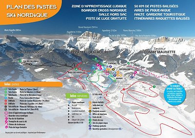 Ski resort Gresse en Vercors: схема склонов