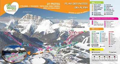 Ski resort Gresse en Vercors: схема склонов