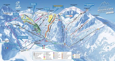 Ski resort Isola 2000: схема склонов