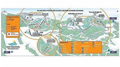 Горнолыжный курорт La Feclaz: схема склонов