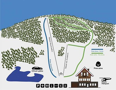 Ski resort La Quillane: схема склонов