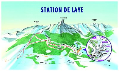 Горнолыжный курорт Laye: схема склонов