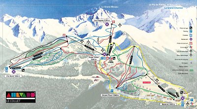 Ski resort Le Collet d'Allevard: схема склонов