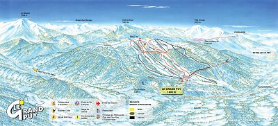 Ski resort Le Grand Puy: схема склонов