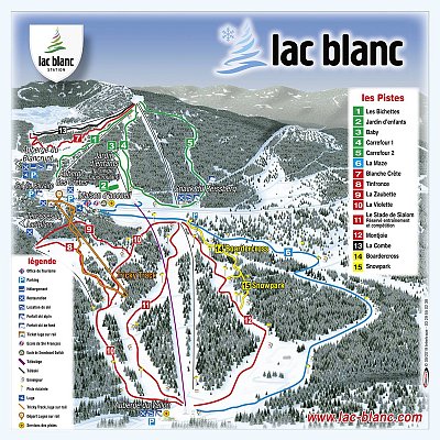Ski resort Lac Blanc: схема склонов
