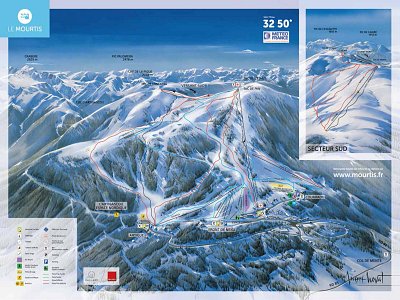 Ski resort Le Mourtis: схема склонов