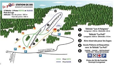 Ski resort Le Poli – Xonrupt-Longemer: схема склонов